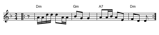 Tule, tule, kultani - staff notation
