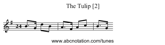Tulip [2], The - staff notation