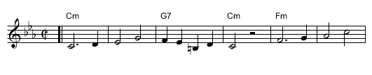 Tulipunaruusut - staff notation