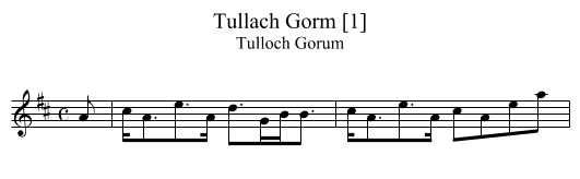Tullach Gorm [1] - staff notation