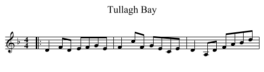 Tullagh Bay - staff notation