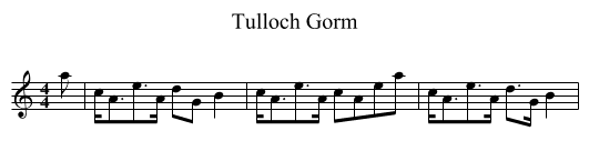 Tulloch Gorm - staff notation