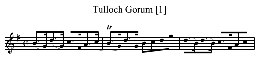Tulloch Gorum [1] - staff notation