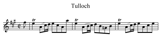 Tulloch - staff notation