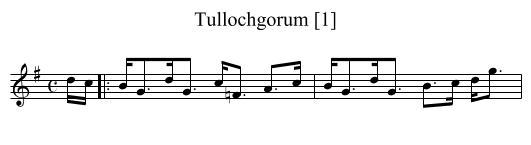 Tullochgorum [1] - staff notation