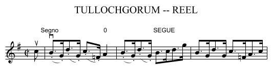 TULLOCHGORUM -- REEL - staff notation