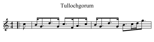 Tullochgorum - staff notation
