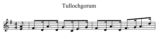 Tullochgorum - staff notation