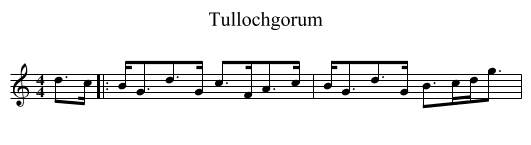 Tullochgorum - staff notation