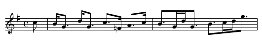 TULLOCHGORUM - staff notation