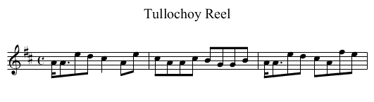 Tullochoy Reel - staff notation