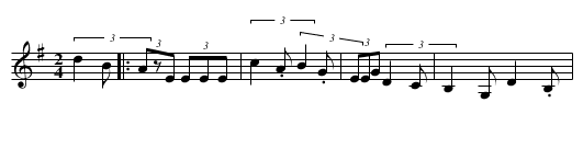 Tullow Reel - staff notation