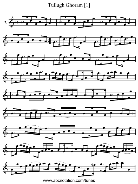 Tullugh Ghoram [1] - staff notation