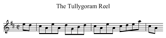Tullygoram Reel, The - staff notation
