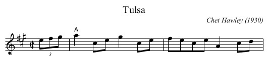 Tulsa - staff notation