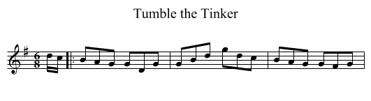 Tumble the Tinker - staff notation