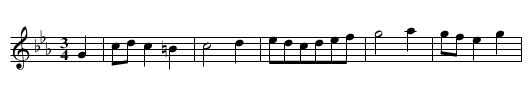 Tunbridge Minuet. PFD2.054 - staff notation