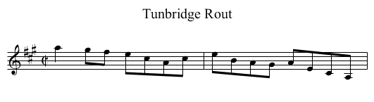 Tunbridge Rout - staff notation