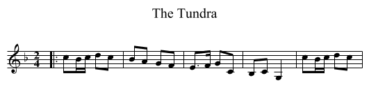 Tundra, The  - staff notation