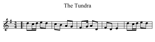 Tundra, The  - staff notation