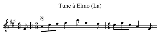 Tune à Elmo (La) - staff notation