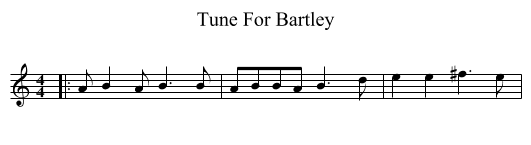 Tune For Bartley - staff notation