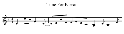 Tune For Kieran - staff notation