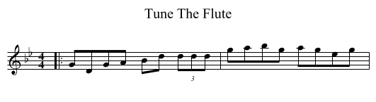 Tune The Flute - staff notation