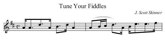Tune Your Fiddles - staff notation