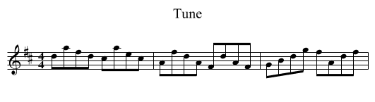 Tune - staff notation