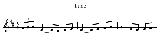 Tune - staff notation