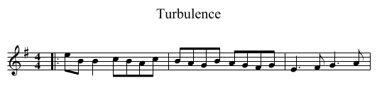 Turbulence - staff notation