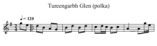 Tureengarbh Glen (polka) - staff notation