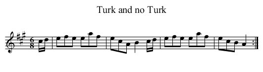 Turk and no Turk - staff notation