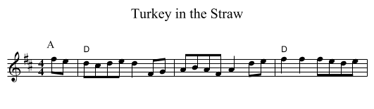 Turkey in the Straw - staff notation