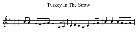 Turkey In The Straw - staff notation