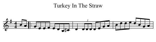 Turkey In The Straw - staff notation