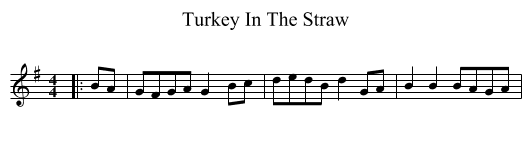 Turkey In The Straw - staff notation