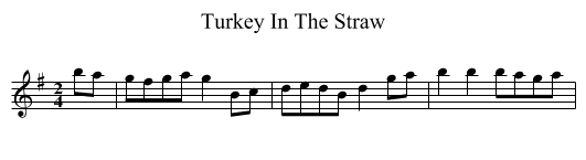 Turkey In The Straw - staff notation