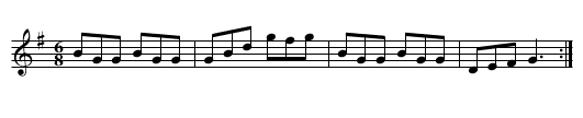Turkish Jigg - staff notation