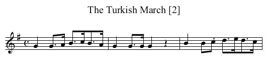Turkish March [2], The - staff notation