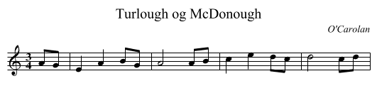 Turlough og McDonough - staff notation