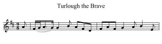 Turlough the Brave - staff notation