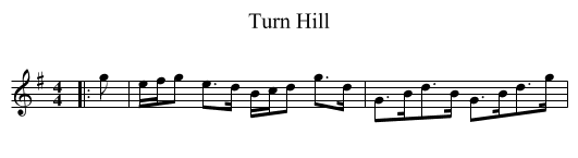 Turn Hill - staff notation