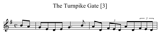 Turnpike Gate [3], The - staff notation