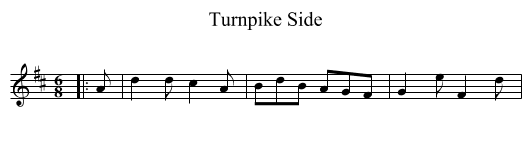 Turnpike Side - staff notation