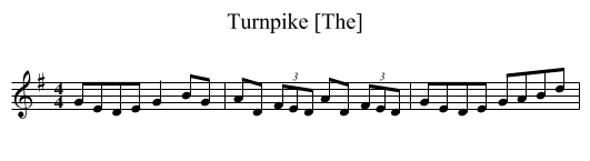 Turnpike [The] - staff notation