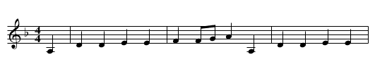 Turpin Hero - staff notation