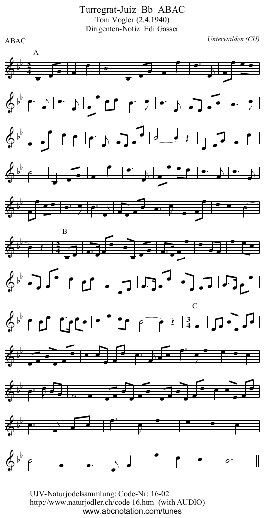 Turregrat-Juiz  Bb  ABAC - staff notation