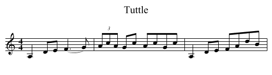 Tuttle - staff notation